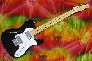 Fender 72 Tele Telecaster Black Thinline Reissue with Gig Bag USA American