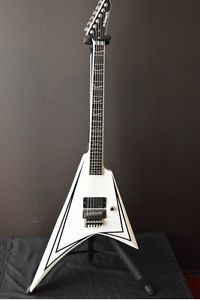 Edwards E-AL-128 scythe White w/soft case Free shipping Guiter From JAPAN #A2614