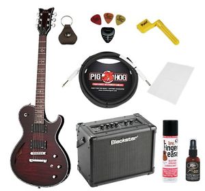 Schecter Hellraiser Solo 6 E/A Black Cherry Crazy Bundle