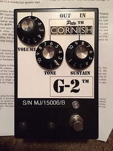 Pete Cornish G-2 Distortion Pedal-Battery Free-Original Box and Papers.