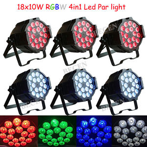 4pcs/lot led par 18x10W RGBW 4in1 led par can wash effect lights for dj church