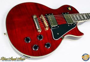 2005 Epiphone Les Paul Custom in Black Cherry Flamed Maple Top w/Gold HW! #38346