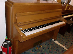 KNIGHT K10 small modern overstrung and underdamper OAK can deliver £499 buy NOW