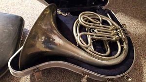 MIRAFONE 1867 SILVER FRENCH HORN WITH CASE