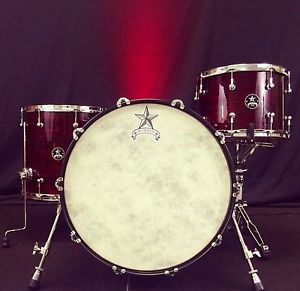 Austin Drums 3pc Custom Red Strata Mahogany Drum Set!