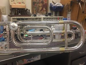 Bach Stradivarius F Trigger Trombone.  Model 36 In silver