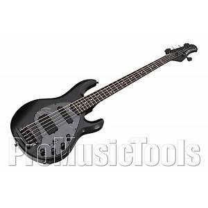 Music Man USA Stingray 5 HS SBK - Stealth Black * NEW * musicman bass ebony