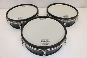 THREE Roland PD-125 BLK V Drum 12" Mesh Head PD125 VDrum 105 TD 20 12 11 15 9 8