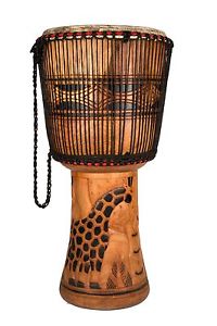 Ca 100cm Profi Djembe Trommel Bongo West Afrika Ghana XXL DRUM Giraffe Top Bass