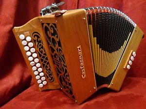 NEW Castagnari Diatonic Button Accordion Studio Cherry B C MM 21 8 Bass Stop