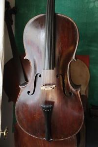 Sehr altes Cello ca. 1780/1820 65,5 cm Mensur 7/8 1A spielbar sound DEMO YOUTUBE