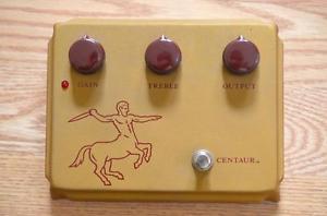 Klon Centaur Professional Overdrive Boutique Guitar Effects Pedal - Gold Horsey
