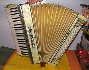 Soprani Castello 120 Bass Accordion 1940s Original Vintage With Case