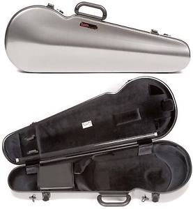 Bam France Contour Hightech 15"-17" Viola Case - Silver Carbon-Look Finish