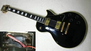 Used! Orville LPC-85 Les Paul Custom Guitar Black Made in Japan Long Tenon Ebony