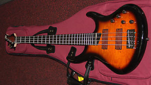 MTD Michael Tobias Design Kingston Z KZ Z4 4 String Bass Guitar MINT Tobacco,Bag