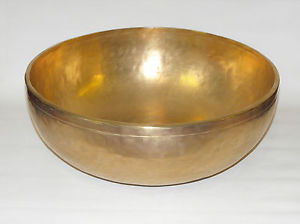 XXL Fuss Klangschale singing bowl Nepal Tibet 10350 Gr. Ton Ais,F,E,C Ø 50,6 cm