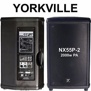 YORKVILLE NX55P-2 Active 2000w Lightweight Built-in Mixer Treble Bass PA System