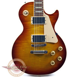 2012 GIBSON LES PAUL TRADITIONAL ELECTRIC GUITAR ICE TEA BURST EMG PICKUPS