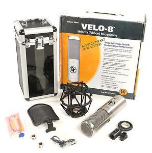 Groove Tubes VELO 8 Ribbon Mic Classic Sound w/ Shockmount, Pop Filter, Case