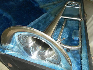 TROMBONE A. COURTOIS + CASE Silver Plated Fantastic