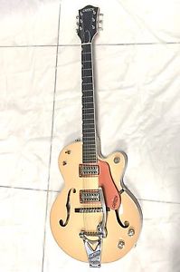 Gretsch G6112TCB-JR Center Block 2 Tone Electric Guitar, Jaguar Tan/Copper Metal