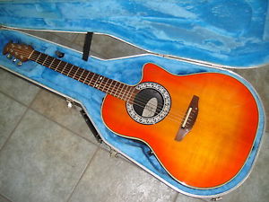 Beautiful Ovation 1860 Custom Balladeer Acoustic/Electric Guitar OHSC...USA Made