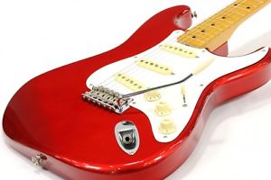 Fender Japan ST57-55 CAR Candy Apple Red Used Electric Guitar EMS Free Shipping
