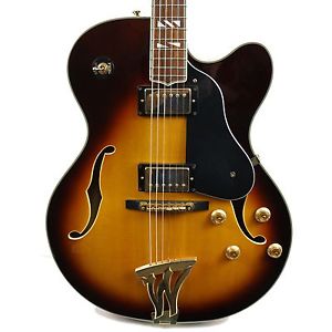 2004 WASHBURN J-6 J6 MONTGOMERY HOLLOW BODY ELECTRIC GUITAR ANTIQUE SUNBURST