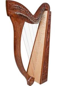 Roosebeck Minstrel Harp TM, 29 Strings Celtic Folk Harp Vine Design