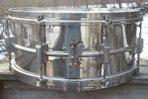 Ultra Rare 1930's Vintage Heavy Brass Leedy Snare Drum 6.5 X 15 NOB