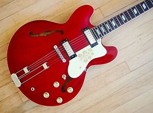 1990s Epiphone Riviera Electric Guitar Cherry Fralin Mini Humbuckers Korea w/ohc