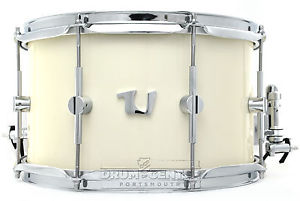 Unix Drums Stave Maple Snare Drum 13x8 Antique White