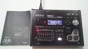 Roland TD-30 brain Sound Module Drum td30 unit! perfect working/ w/adapter