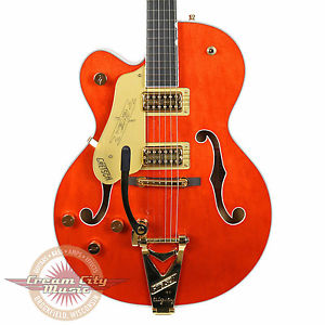 Brand New G6120TLH Players Edition Chet Atkins Nashville Lefty Orange Stain Demo