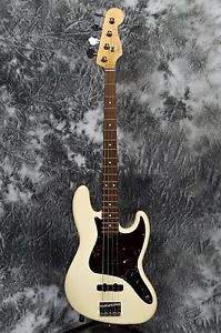 Fender American Standard Jazz Electric Bass Guitar-Olympic White-Rosewood