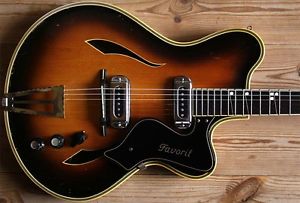 EXTREMELY RARE 50s MEISTER HEINZ SEIFERT FAVORIT THINLINE ELECTRIC JAZZ GITARRE