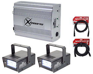 Chauvet DJ Xpress 512 Plus USB Control Interface+2 Strobe Lights+2 DMX Cables