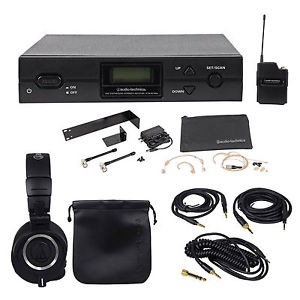 Audio Technica ATW-2192aD-TH Freq D Headset Wireless Microphone + Headphones