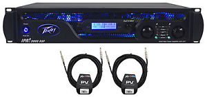Peavey IPR2 3000 DSP 3,000 Watt Power Amplifier w/EQ, Crossover + (2) Cables