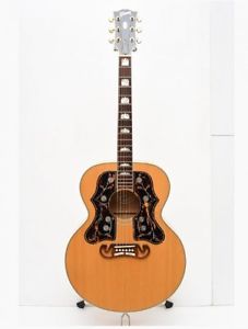 Gibson SJ-200 Double Pickguard NAT w/hard case F/S Guiter Bass From JAPAN #Q572