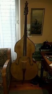 contrebasse, ancienne contrebasse, violon, jazz, mirecourt ?, C.L ou C.E, 3/4