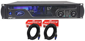 Peavey IPR2 5000  5,050 Watt Lightweight Power Amplifier+2 Speakon 14 AWG Cables