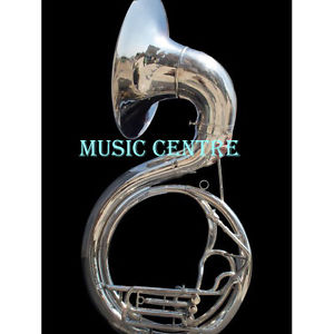 SOUSAPHONE BIGGEST SIZE 25" BELL IN CHROME POLISH OF PURE BRASS + FREE CASE BOX
