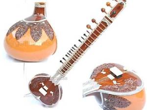 SITAR ROSELEAF RAVISHANKAR STYLE WITH FIBREGLASS CASE KHARAJPANCHAM MNO.01