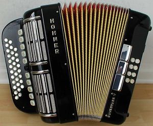 Hohner Ouverture V Diatonic Accordion, French Musette, MINT Condition