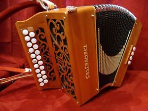NEW Castagnari Diatonic Button Accordion Studio Cherry A D MM 21 8 Made in Italy