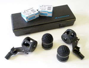 2 Sennheiser MKH 435T, clip holders, Rycote shock mounts and mini windshields.