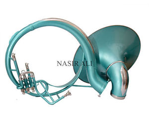 NASIR ALI Green Colored Bb Pitch SOUSAPHONE WITH FREE MP + Carry BAG + SHIPPING