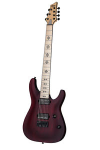 Schecter JEFF LOOMIS JL-7 string 423 Vampyre Red Satin electric guitar with case